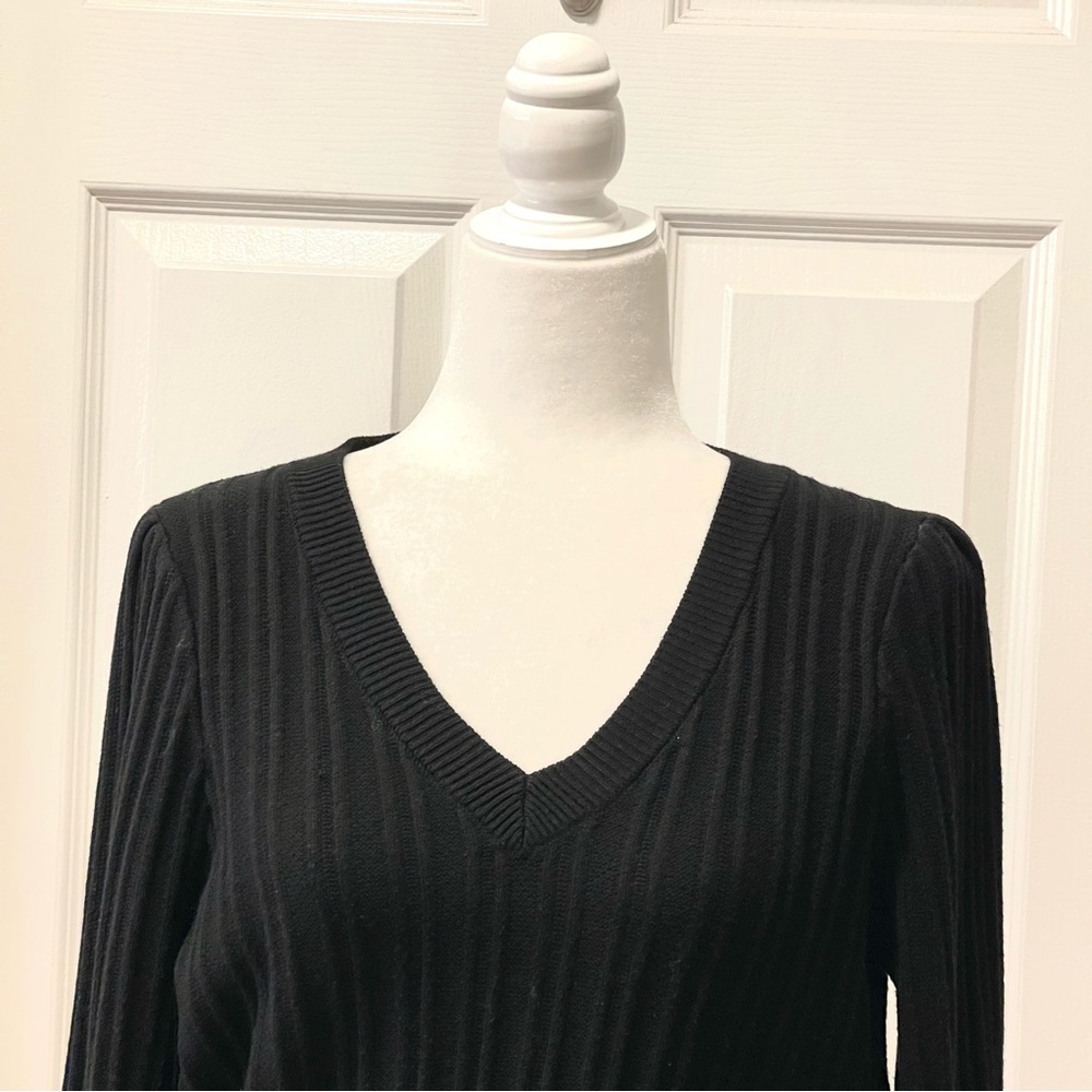 Truth by Republic Black Textured Wool Blend Pullover Sweater Size M - Picture 7 of 16